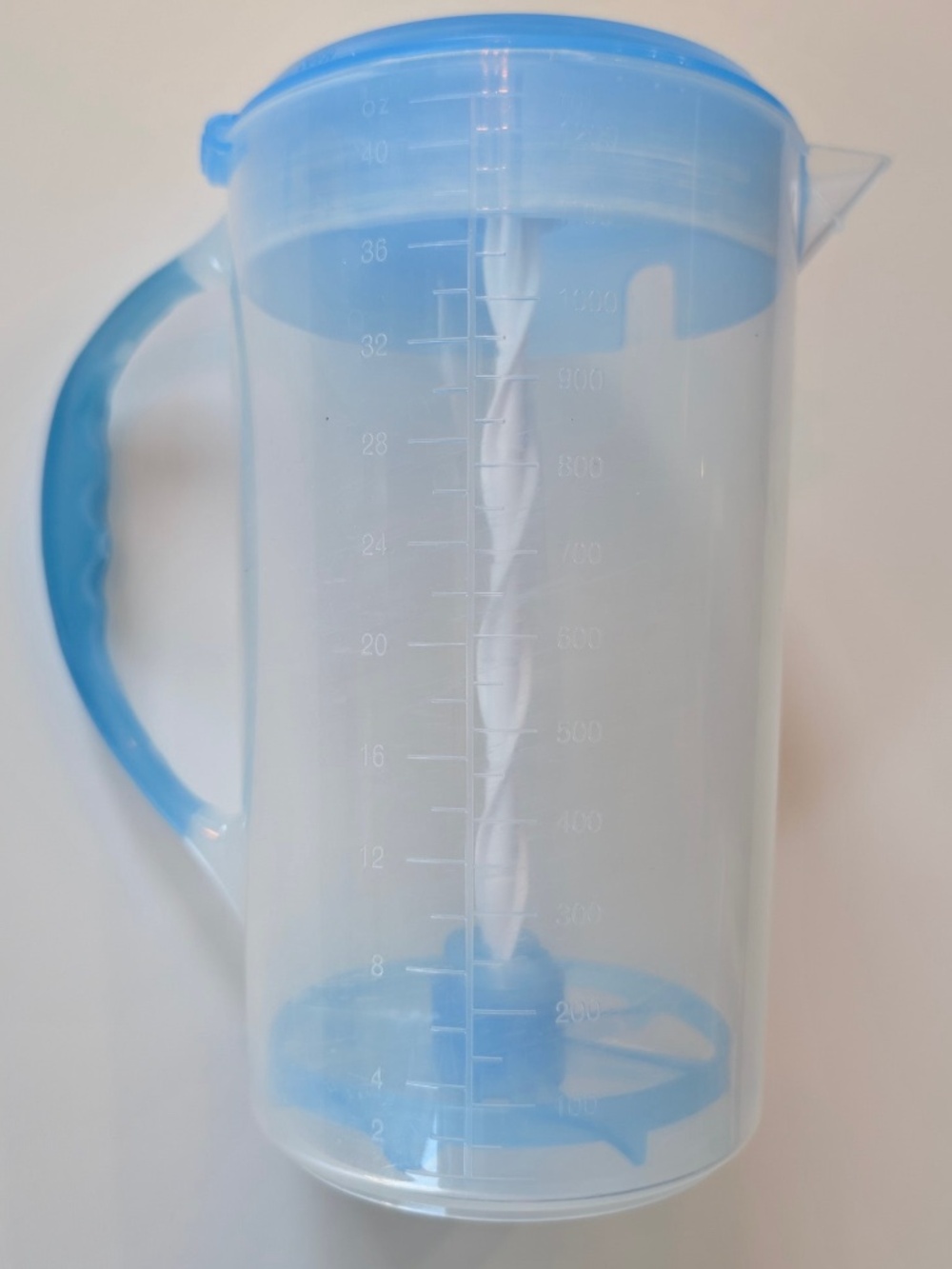 Dr. Brown's Baby Formula Mixing Pitcher, 32 oz., BPA Free, Blue Used Container